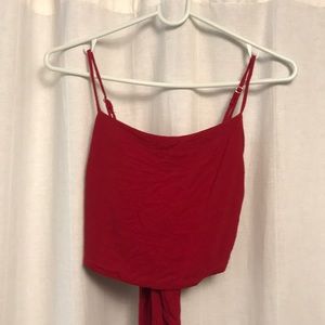 back tie crop top